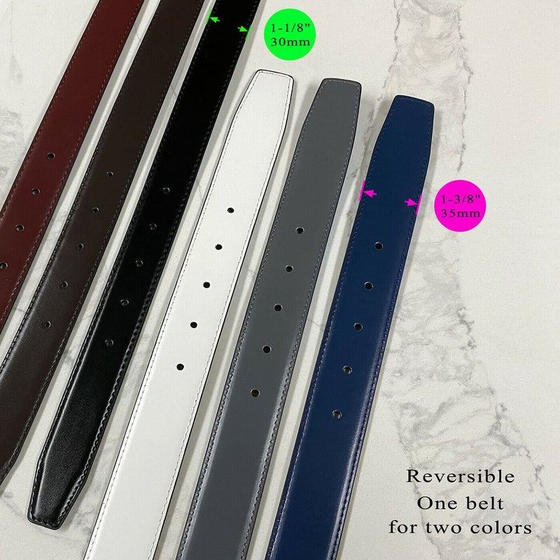 Belts.com Reversible Dress Belt Strap Replacement Genuine Leather 1-1/8"(30mm) & 1-3/8"(35mm) Wide (30MM- Black/Brown, 38) - Image 5